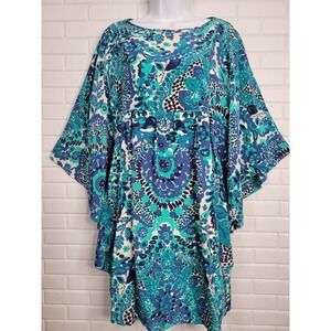 Trina Turk Graciela Dress Silk Paisley Floral Size M Angel Sleeves Boho Resort
